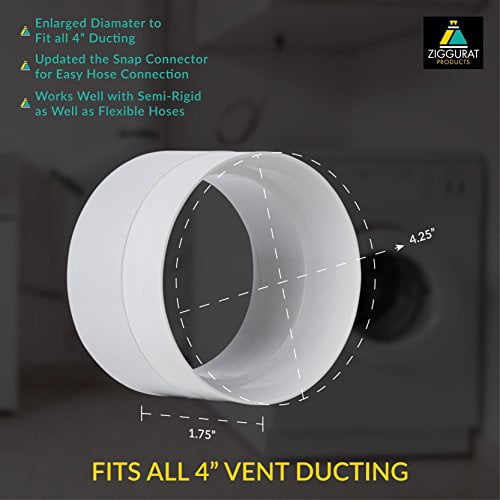 STV-S Dryer Duct Connector - DIY Easy Dryer Vent Hookup Kit - by Ziggurat Products