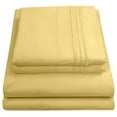 thumbnail image 2 of Olivia Branch 1800 Thread Count Microfiber Bed Sheet Set Twin - Yellow, 2 of 2