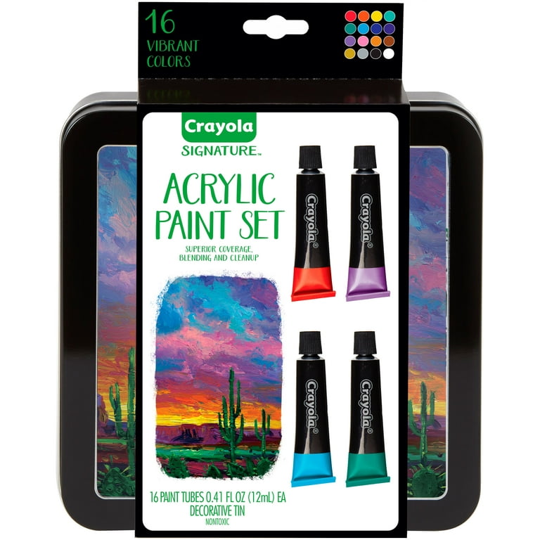 Crayola 2002574 Signature Pearlescent Acrylic Paint, Assorted Color - Set  of 16, 1 - Mariano's