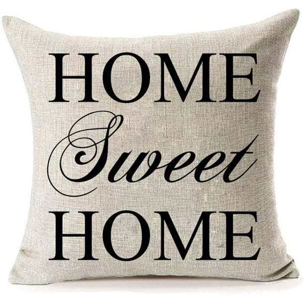 Wendana Cotton Linen Sofa Pillow Covers Home Decor Design Sweet Pattern Throw Case Cushion 18 X Inch Com - Home Sweet Decorative Accessories