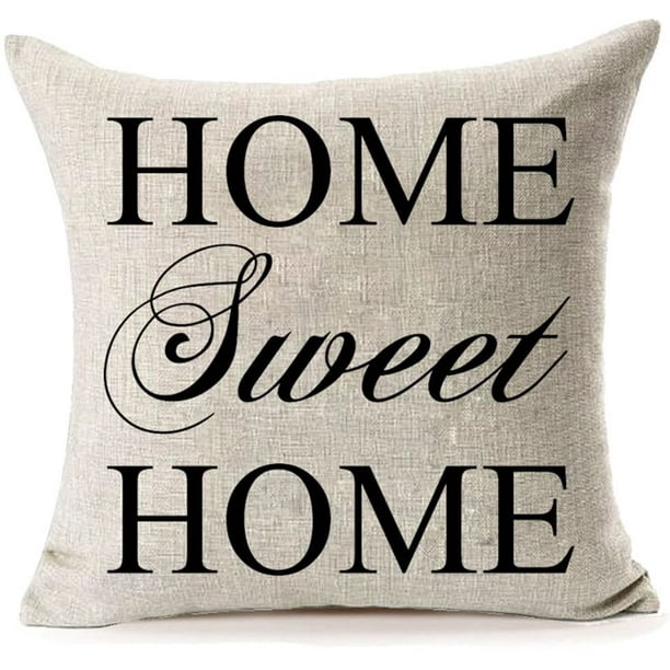 Wendana Cotton Linen Sofa Pillow Covers Home Decor Design Sweet Pattern Throw Case Cushion 18 X Inch Com - Home Sweet Decorative Accessories Wendana Cotton Linen Sofa Pillow Covers Home Decor Design Sweet Pattern Throw Case Cushion 18 X Inch Com - Home Sweet Decorative Accessories