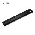 thumbnail image 3 of Unique Bargains Aluminum Alloy Straight Ruler, 20cm, Black, 2 Count, 3 of 5