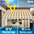 thumbnail image 3 of Sunrise Outdoor 8' x 6.4' Replacement Canopy for Manual Yard Retractable Patio Deck Awning Sunshade （Cover Only, Frame is not Included）-Striped, 3 of 7