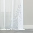 thumbnail image 3 of Set of Two 84"  White Velvet Applique Window Panels, 3 of 3