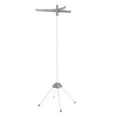thumbnail image 2 of SONGMICS Clothes Drying Rack, 59-Inch Folding Laundry Drying Rack with 3 Rotatable Arms for Hangers, 4 Legs, Stainless Steel, for 27 Pieces of Clothes, Gray and White ULLR510G01, 2 of 5