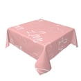 thumbnail image 2 of YFYANG Square Polyester Table Cloth, 60" x 60" Reusable Table Cover Kitchen Dining Room Pink Love Doodle Decorative Tablecloths for Tables of 2-4 People, 2 of 8