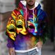 thumbnail image 1 of Sudadera con capucha para hombre, estilo casual, con cuello redondo, estampado, manga larga, blusa de poliéster, 1 of 5