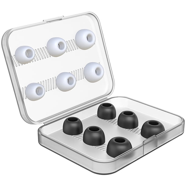 Juego De Fundas Para Auriculares 6 Pares De Tapones Para Los Oídos En Blanco Y Negro Esponja De Memoria Suave Y Puntas Ergonómicas De Silicona Para Auriculares Compatibles Con Airpods Pro Sweethay EL013092-00