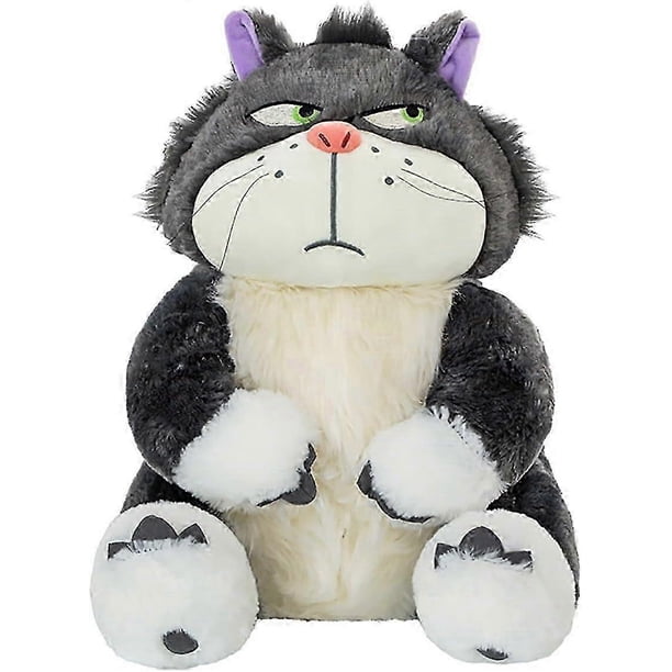Cute Cat Plush Toy Cinderella's Cat Lucifer Plush Doll Fun Anime Cat Filled Animal Plush Throw Pillow, Birthday for Boys and Girls,11.8in