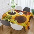 thumbnail image 5 of Sunflower Flowers Rectangle Tablecloth, Dust Proof Anti Wrinkle Wipeable Table Cloth Tabletop foration of Dinner Kitchen Wedding Holiday Party 60"x120" Decor Gift, 5 of 7