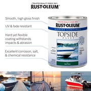 Black, Rust-Oleum Marine Coatings Topside Gloss Paint-396962, 1 qt