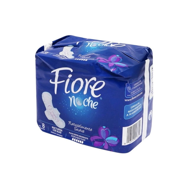 Pack de 12 Toalla Femenina Nocturna Fiore Con Alas de 8 pzas Fiore Nocturna Fiore Con Alas de 8 pzas