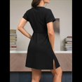 thumbnail image 4 of Vestido de Mujer con Cuello en V y Corta, Color Negro, Talla XL, 4 of 5