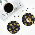 thumbnail image 4 of Kdxio Sunflowers Funny Coasters,4 Pcs Leather Coasters,Housewarming Gifts,Protect Furniture from Water Marks Scratch and Damage, 4 of 8