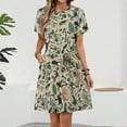 thumbnail image 2 of Cute Vintage Bug Pattern Dress Summer Street Style Dresses Female Short Sleeve Printed Sundress, 2 of 7