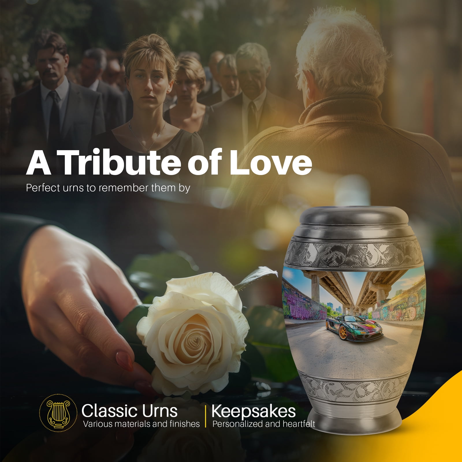 Yatskia Colorful Car Small Cremation Urns for Human Ashes Keepsake Adult Male and Female, Mini Memorial Urn for Adult Ashes, (Monar 3 Inch, Pack of 1)