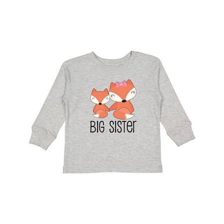 

Inktastic Fox | Big Sister Gift Toddler Toddler Girl Long Sleeve T-Shirt