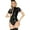 Black, variant on Women Leather Bodysuit, Zip - Up Short Sleeve, Shiny Bodycon Leotard, One Piece High Cut Thong Lingerie Babydoll, Wet Look, for Club Party