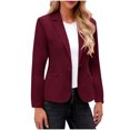 thumbnail image 2 of Womens Open Front Blazers Long Sleeve Casual Work Office Slim Single Button Suit Jacket with Pockets, 2 of 8