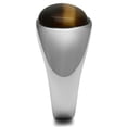 thumbnail image 4 of Luxe Jewelry Designs Men's Stainless Steel Ring with Topaz Tiger Eye Semi Precious Stone - Size 11, 4 of 4