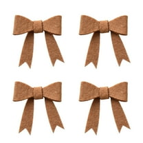 dajkiuy 4Pcs Christmas Bows, Wreath Gift Bows, Ideal for Christmas Tree Ornaments, Wine Bottles, Garland, DIY Crafts & Xmas Home Decor