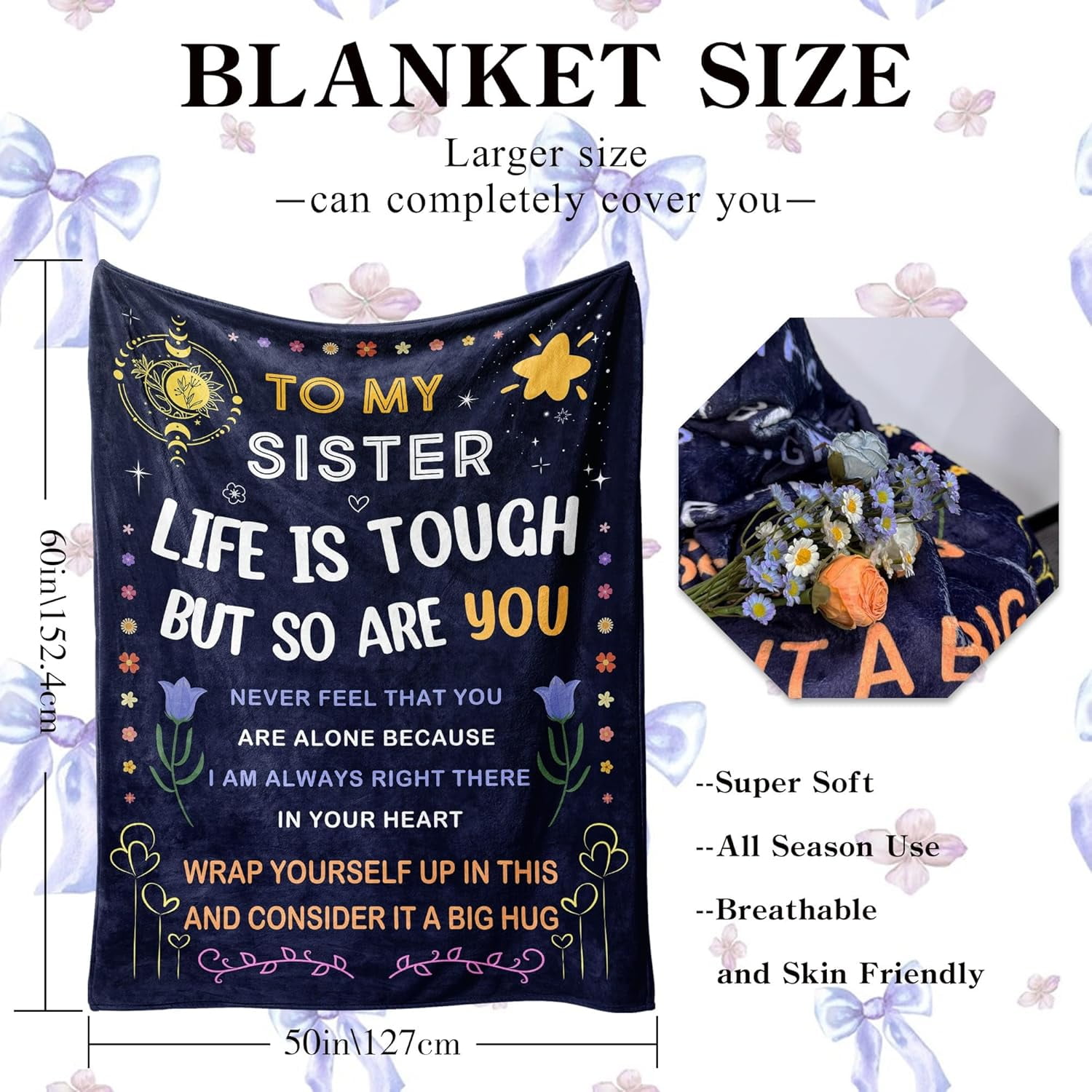 Best Friend Birthday Gifts for Women Friendship Gifts for Women Long Distance Relationship Gifts for Best Friend Bestie BFF Christmas Valentines Birthday Gifts for Best Friend Blanket