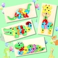 thumbnail image 4 of Rompecabezas de madera de animales, rompecabezas de madera para niños pequeños, J Toy Montessori animales para 1 2 3 4 años, juego educativo de aprendizaje de animales bebés para niños, 4 of 5