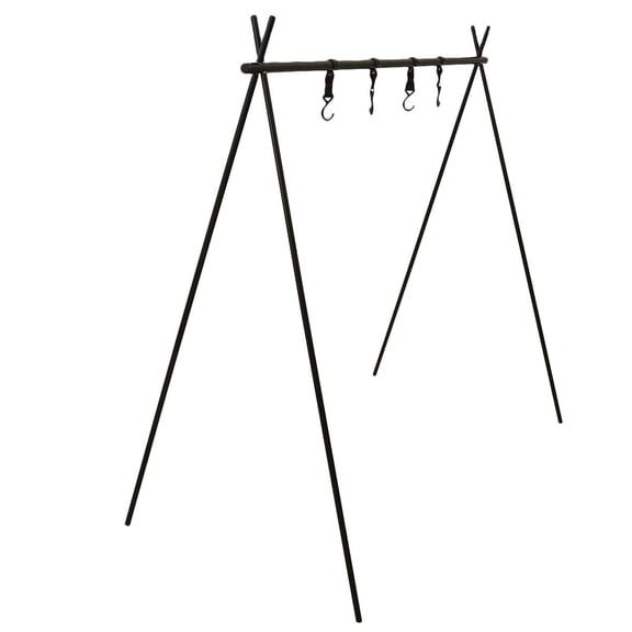 LIFKOME Folding Camping Clothes Rack Black Strong Lightweight Organizer
