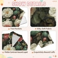 thumbnail image 4 of FORMRS Kids Short Sleeve Top and Pants Pajama Set Unisex Satin 2-Piece Sleepwear, Sizes 5-6Y, White and Pink Roses, 4 of 8