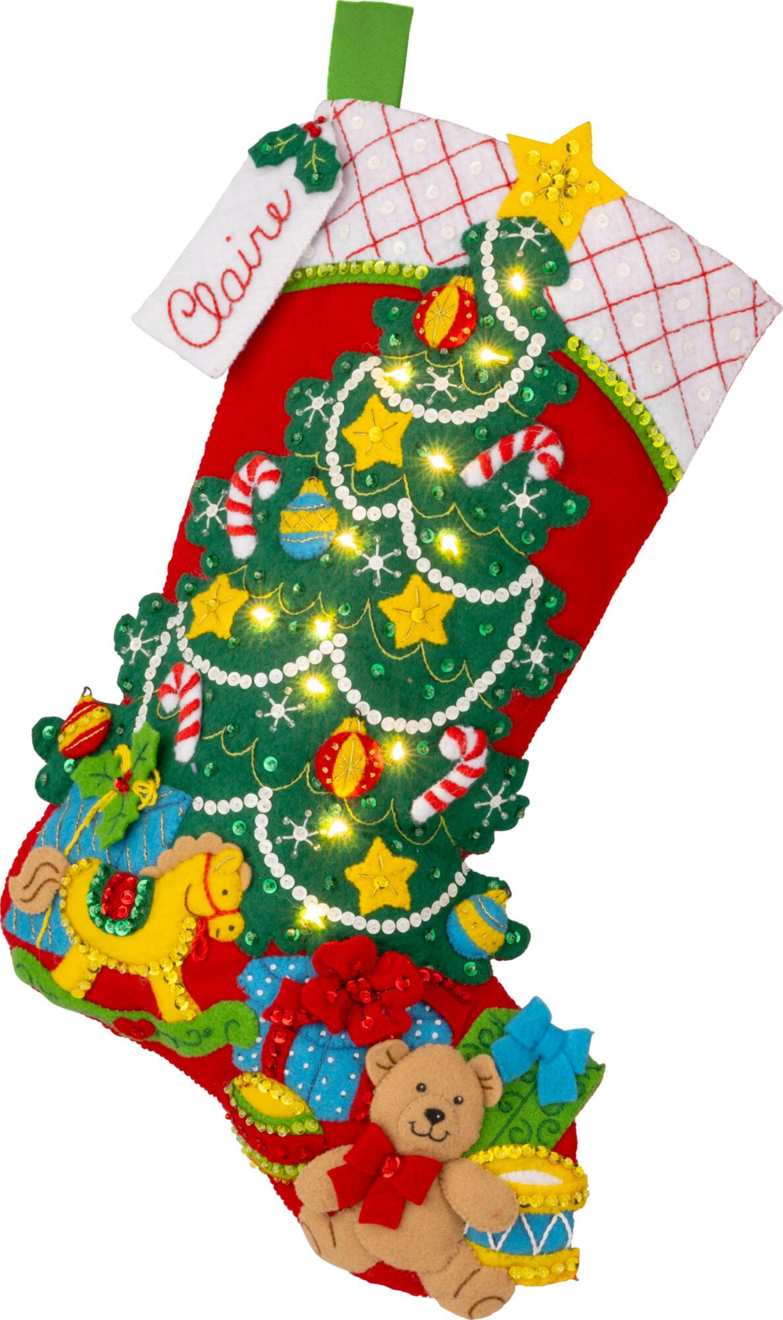 Bucilla Christmas Tree Surprise 18 in Multicolor Felt Stocking Kit