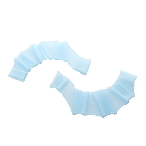 1 Pair Swimming Flippers Silicone Comfortable Swimming Flippers for Beginners Swimmer Blue 17*5.5*24cm