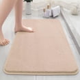 thumbnail image 1 of Alfombra de baño Voofly de felpa, absorbente de agua, color canela claro, 1 of 8