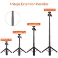 thumbnail image 3 of Tripod,Stick Stand Alloy 1/4 Inch Screw -06 Portable Stick Alloy With 1/4 Stand Alloy With Inch Screw Cold With 1/4 Inch Ballhead Max. Load Portable Stick Stand Cold Mount Rotatable Qisuo, 3 of 7