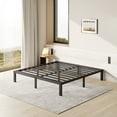 thumbnail image 1 of FSCHOS 12 Inch King Size Bed Frame, Heavy Duty Metal Platform, No Box Spring Needed, Easy Assembly, Black, 1 of 5