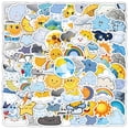 thumbnail image 1 of Paquete de 100 pegatinas de nubes meteorológicas para botellas de agua, impermeables, portátiles, equipaje, tazas de ordenador, álbumes de recortes, adolescentes, adultos, niñas, lindos, 1 of 5