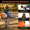 thumbnail image 5 of Floseru Gas Leaf Blower, 63CC 3HP 2-Cycle Backpack Leaf Blower with 665CFM , 205MPH Powerful Clearing Performance and Ergonomic Harness System, Gifts for dad, 5 of 8