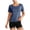 Navy, variant on Women Seamless Workout Shirts Short Sleeve Athletic Top Yoga Running T-Shirts (Blue, S)