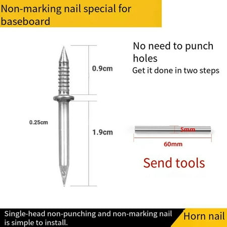 

Non-marking nail skirting solid wood single head bi-directional sheepshead nails