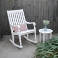 thumbnail image 4 of Bonn Solid Wood Oversized Outdoor Rocking Chair, White, 4 of 13