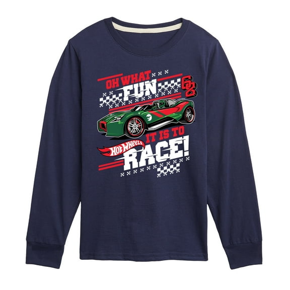 Hot Wheels - Oh What Fun It Is To Race - Toddler & Youth Long Sleeve Graphic T-Shirt