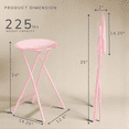 thumbnail image 5 of Lavish Home Backless 24-Inch Folding Stool with 225lb Capacity (Pink), 5 of 10