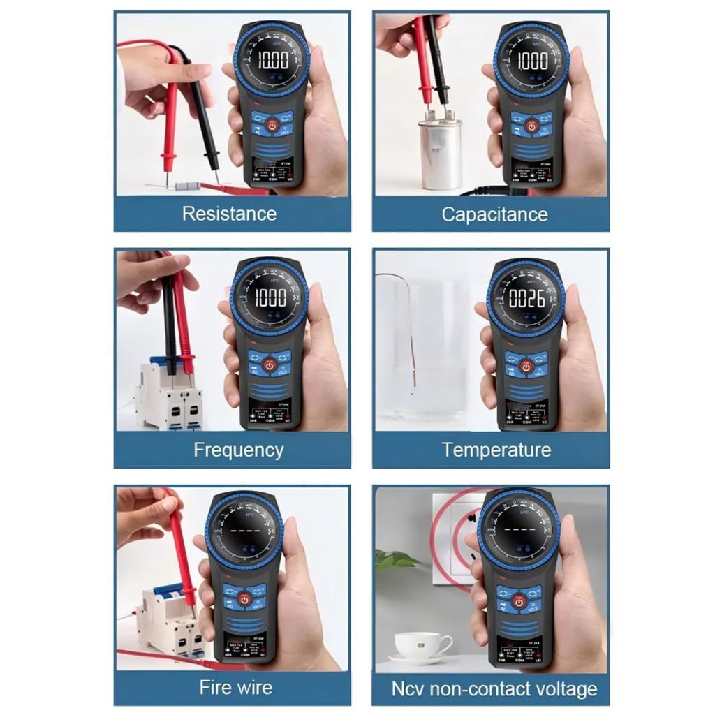 High Accuracy Multimeter with Buzzers Function & Large Screen for Home Field Use