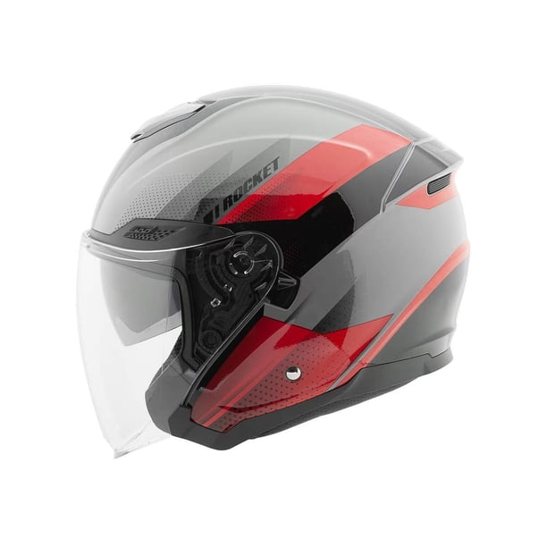 Casco Abierto Joe Rocket RKT 70 Velocity Negro / Gris / Rojo rojo S