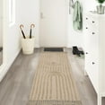thumbnail image 5 of SUNDEREY Hallway Runner Rug 2'x6' Washable Bathroom Rug Runners, Cotton Woven Kitchen Runner Rugs with Tassel, Farmhouse Tufted Rainbow Bedroom Runner Rug for Laundry Entryway,Khaki, 5 of 7