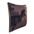 thumbnail image 2 of Haiem Dinosaur Moonlit Forest Print Velvet Soft Solid Decorative Square Throw Pillow Covers Set with Elegant Piping Christmas Cushion Case for Sofa Bedroom Car-20"x20", 2 of 8