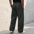thumbnail image 7 of Leidass Men's Baggy Sweatpants Fleece Wide Leg Lounge Sweat Pants Drawstring Waist Jogging Pants with Pockets Dark Gray 2XL, 7 of 7