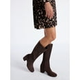 thumbnail image 2 of Time and Tru Women's Faux Suede Tall Block Heel Boots, 2 of 2