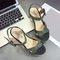 thumbnail image 2 of Black and Friday Deals 2023 Clearance under $5 asdoklhq Wedges for Women Women Fish Mouth Platform High Heels Wedge Sandals Buckle Slope Sandals Green 38, 2 of 6