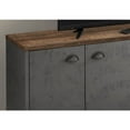 thumbnail image 3 of Monarch Specialties 60 in. L Tv Stand 2 Doors, 3 Shelves Faux Concrete Reclaimed Wood-Look, 3 of 4