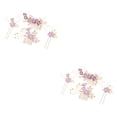 thumbnail image 2 of Sonducket 4 piezas de peinetas de flores para boda, conjunto de tocados de decoración, tocado elegante elegante para niñas, hermoso tocado de Type2 NO2, 2 of 6